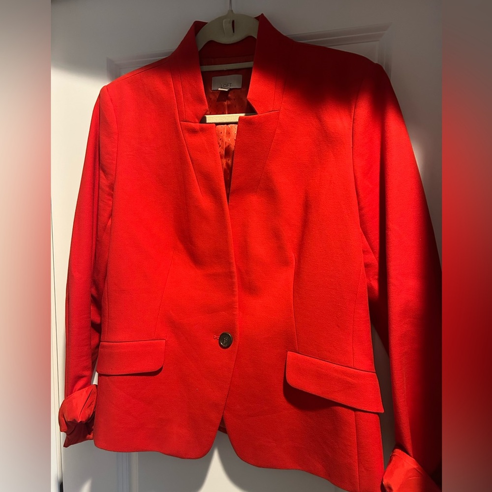 LOFT Vibrant Red Blazer